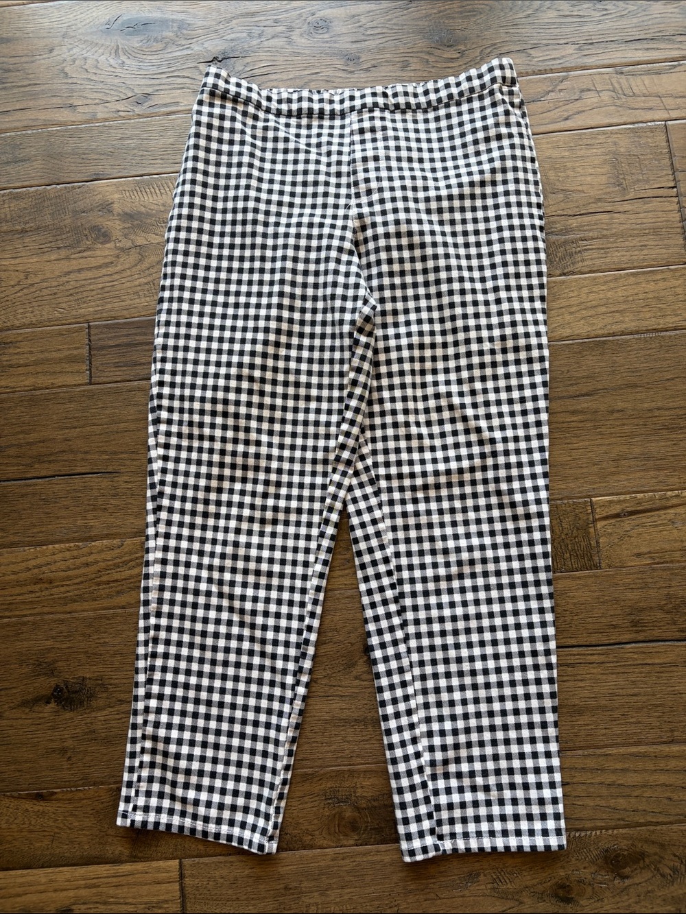Isaac Mizrahi LIVE Black & White Gingham Slim Chinos